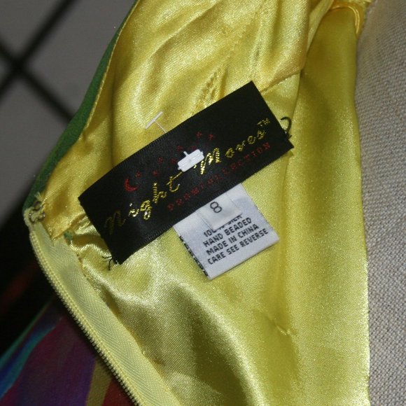 Colourful Gown with Sheer Layers - Picture 9 of 9